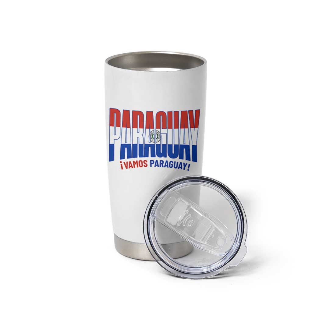Vamos Paraguay Long Live Soccer Cheer Tumbler Cup Patriotic Paraguaya Futbol Football Fans Pride