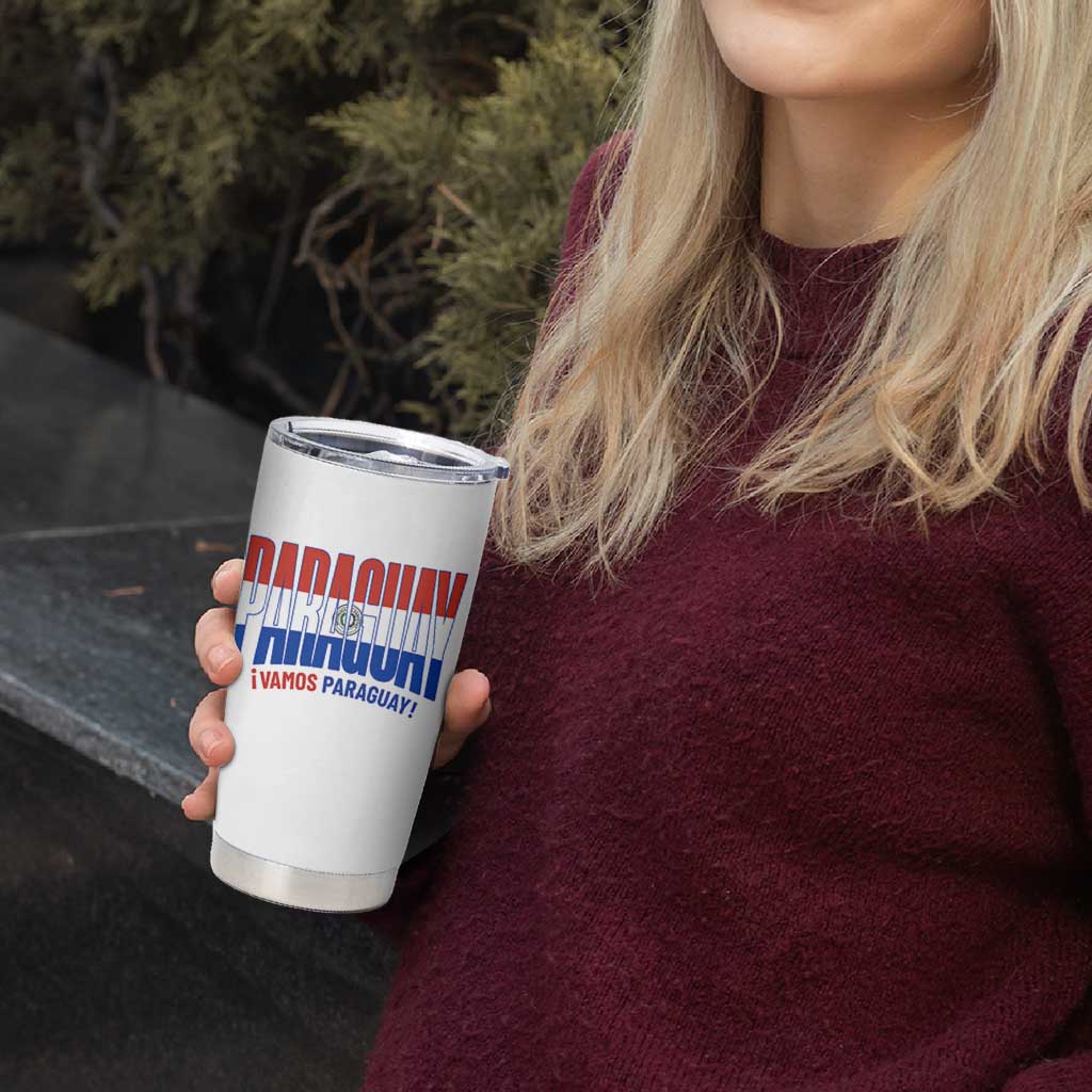 Vamos Paraguay Long Live Soccer Cheer Tumbler Cup Patriotic Paraguaya Futbol Football Fans Pride