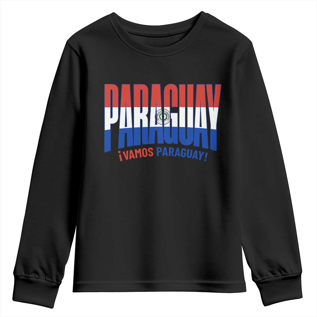 Vamos Paraguay Long Live Soccer Cheer Youth Sweatshirt Patriotic Paraguaya Futbol Football Fans Pride