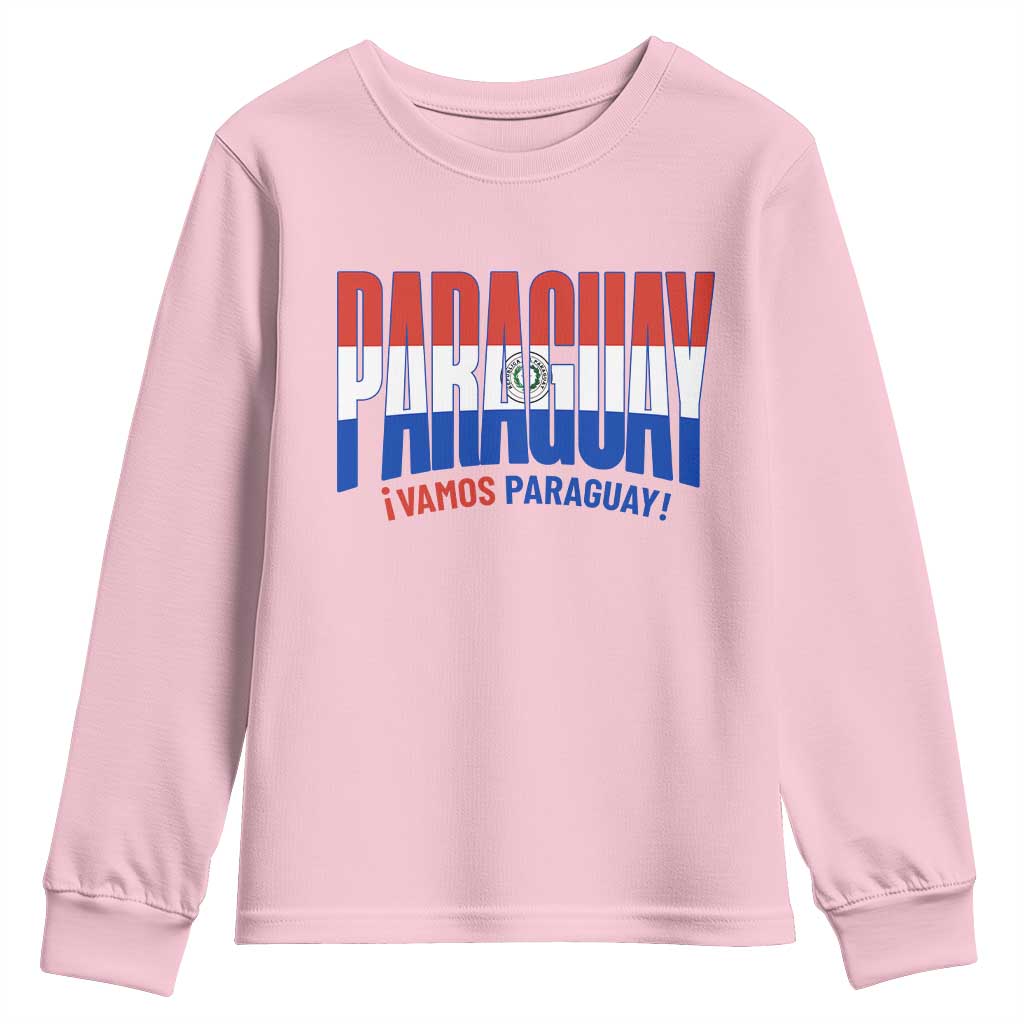 Vamos Paraguay Long Live Soccer Cheer Youth Sweatshirt Patriotic Paraguaya Futbol Football Fans Pride