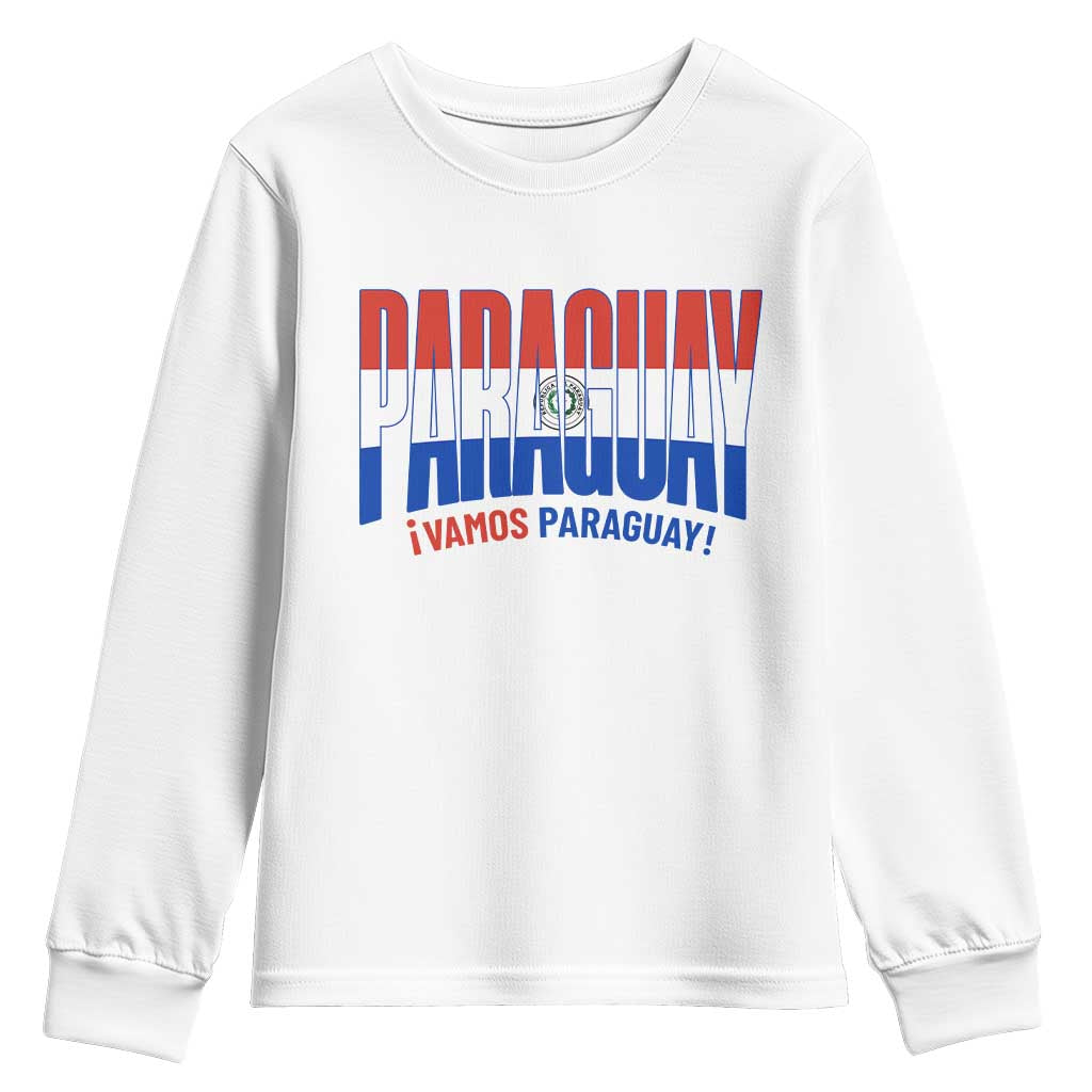 Vamos Paraguay Long Live Soccer Cheer Youth Sweatshirt Patriotic Paraguaya Futbol Football Fans Pride