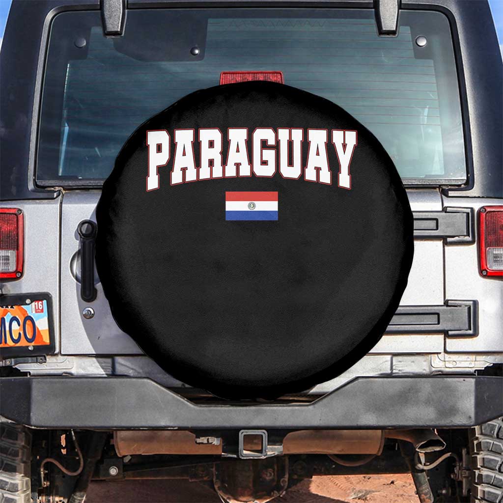 Paraguay Retro Athletic Varsity Style Spare Tire Cover Paraguaya Flag Country Pride Heritage