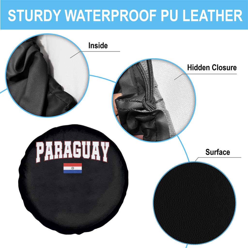 Paraguay Retro Athletic Varsity Style Spare Tire Cover Paraguaya Flag Country Pride Heritage