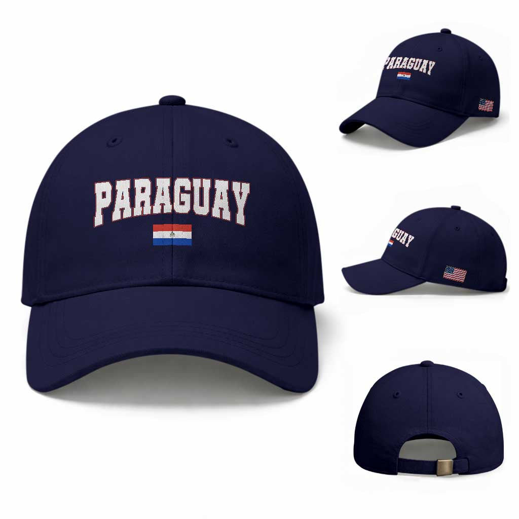 Paraguay Retro Athletic Varsity Style Baseball Cap Paraguaya Flag Country Pride Heritage