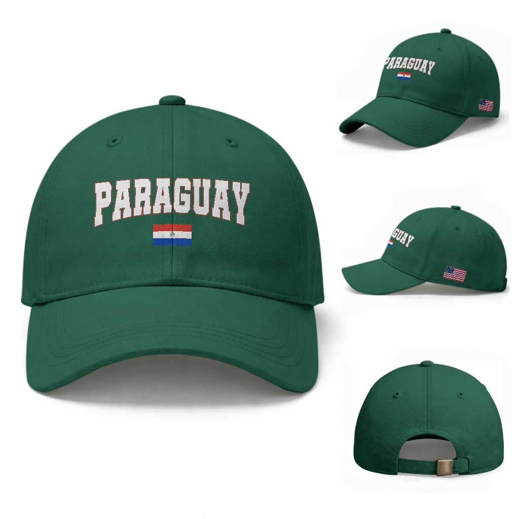 Paraguay Retro Athletic Varsity Style Baseball Cap Paraguaya Flag Country Pride Heritage