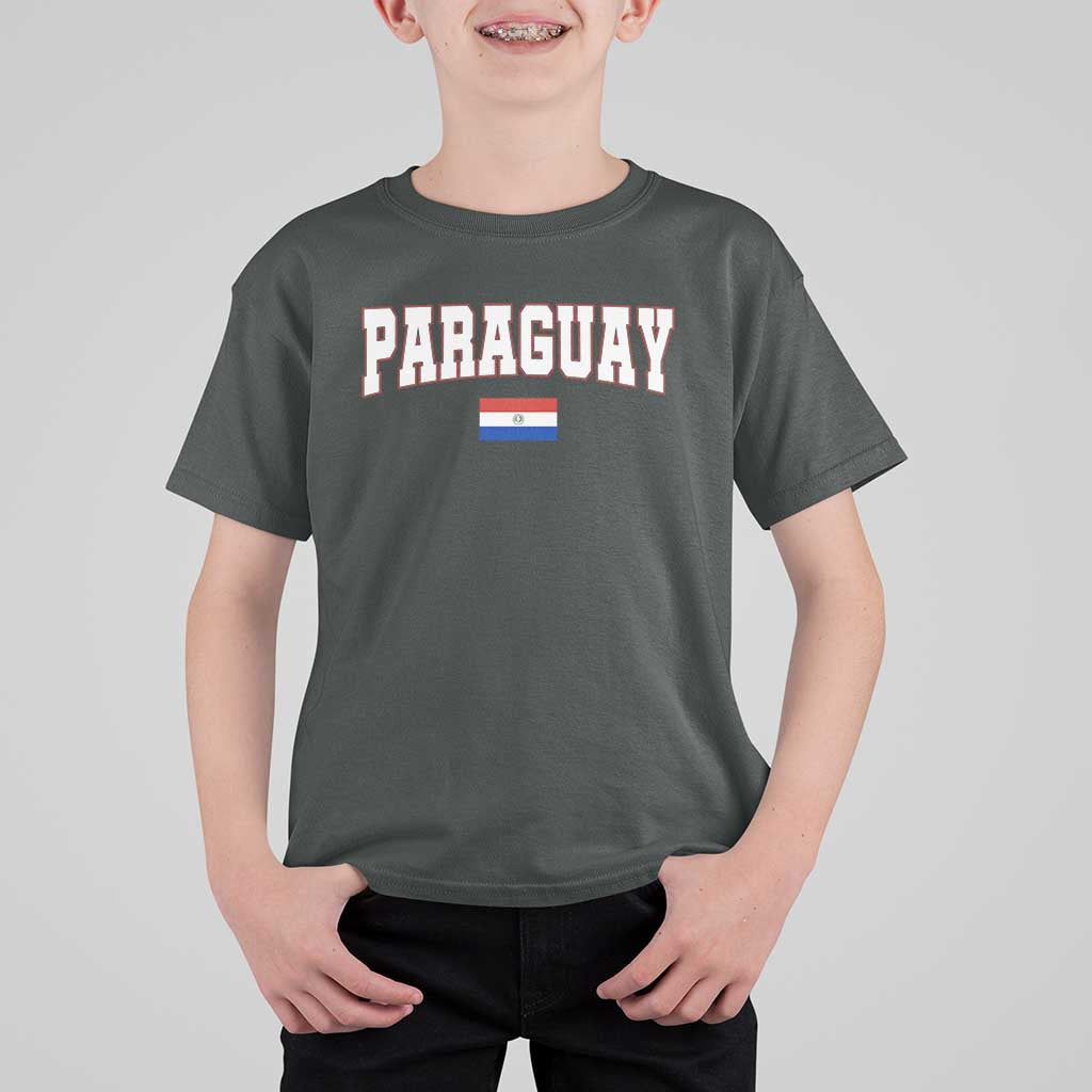 Paraguay Retro Athletic Varsity Style T Shirt For Kid Paraguaya Flag Country Pride Heritage
