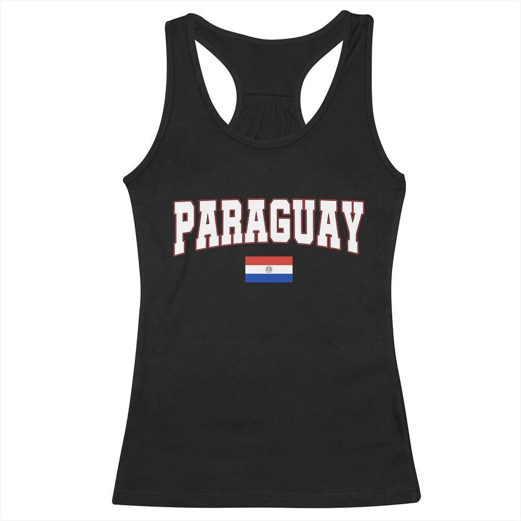 Paraguay Retro Athletic Varsity Style Racerback Tank Top Paraguaya Flag Country Pride Heritage