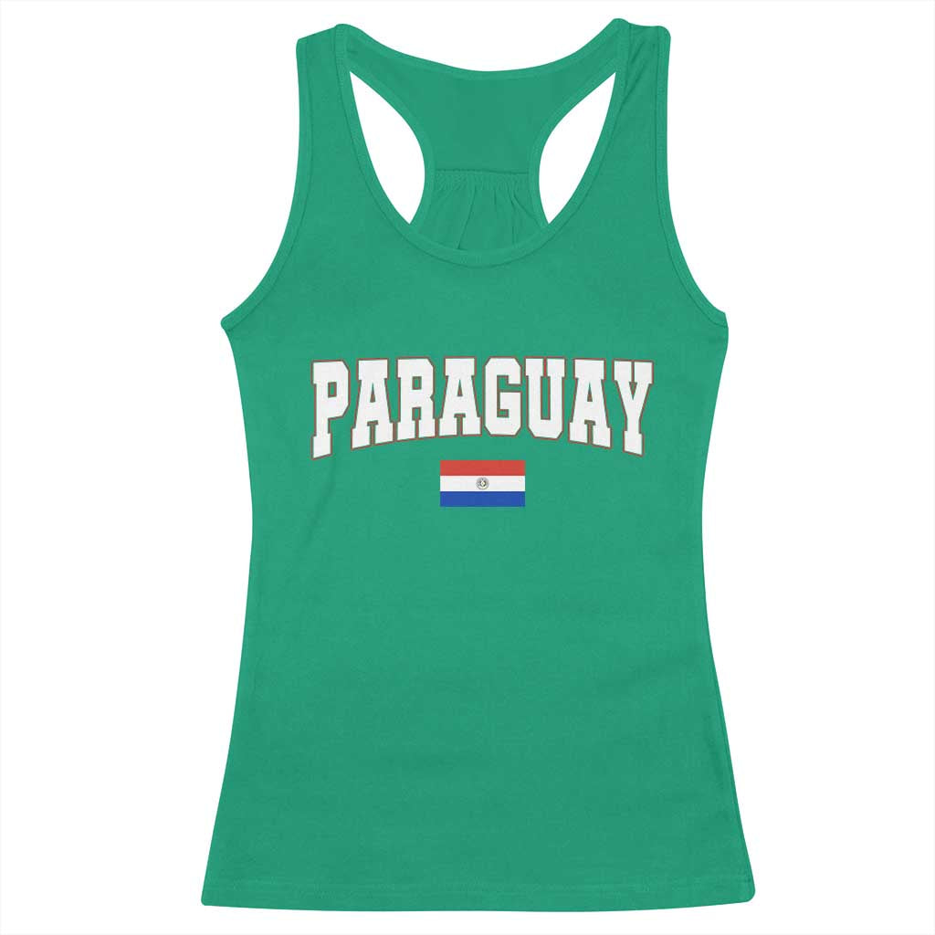 Paraguay Retro Athletic Varsity Style Racerback Tank Top Paraguaya Flag Country Pride Heritage