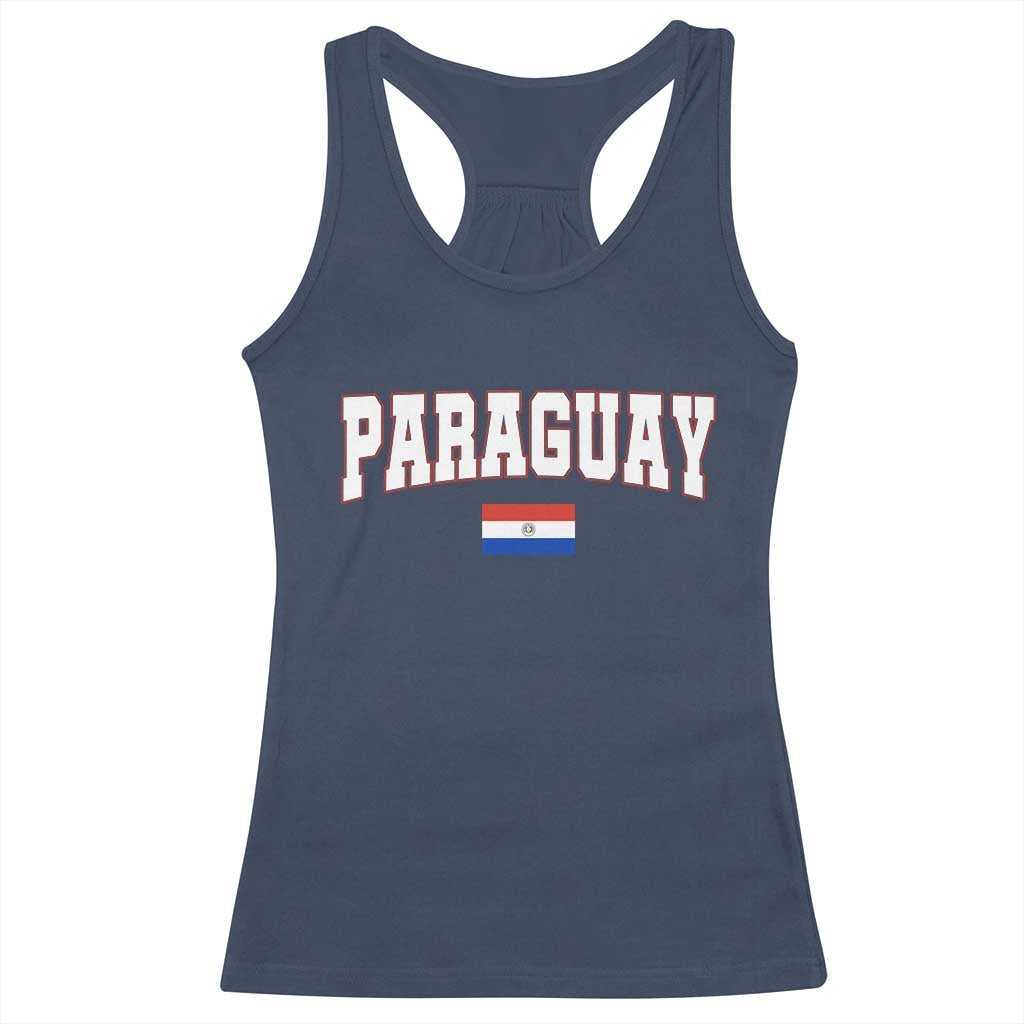 Paraguay Retro Athletic Varsity Style Racerback Tank Top Paraguaya Flag Country Pride Heritage