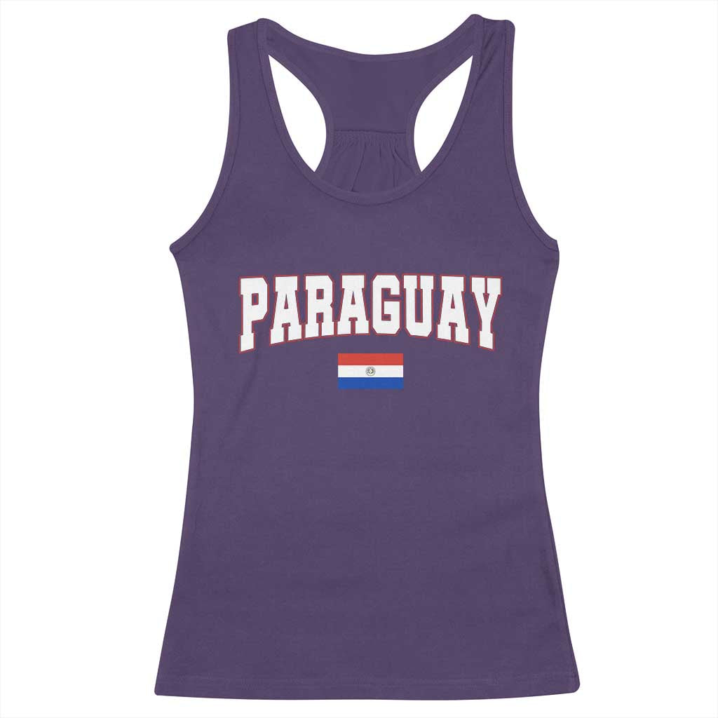 Paraguay Retro Athletic Varsity Style Racerback Tank Top Paraguaya Flag Country Pride Heritage