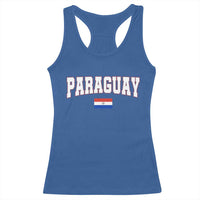 Paraguay Retro Athletic Varsity Style Racerback Tank Top Paraguaya Flag Country Pride Heritage