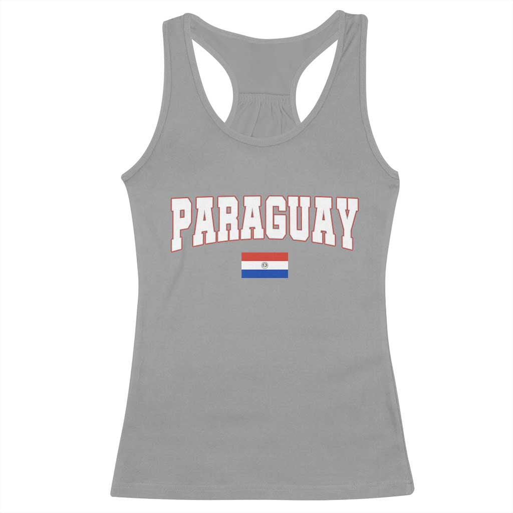 Paraguay Retro Athletic Varsity Style Racerback Tank Top Paraguaya Flag Country Pride Heritage