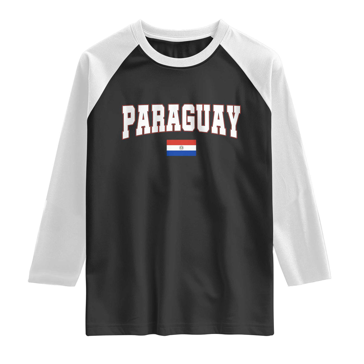 Paraguay Retro Athletic Varsity Style Raglan Shirt Paraguaya Flag Country Pride Heritage