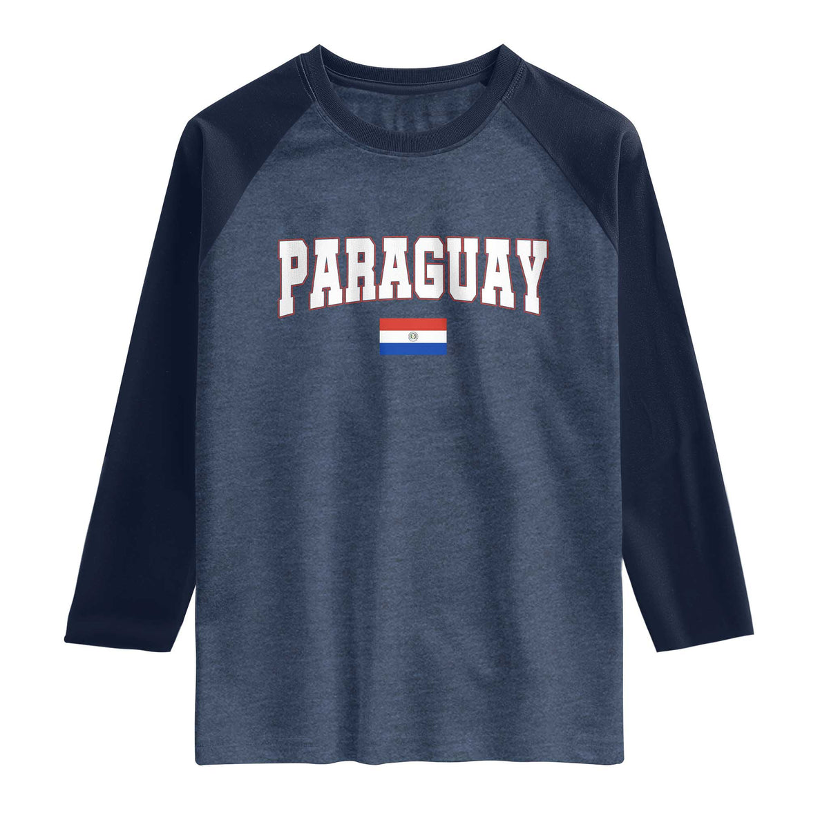Paraguay Retro Athletic Varsity Style Raglan Shirt Paraguaya Flag Country Pride Heritage