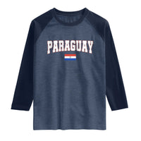 Paraguay Retro Athletic Varsity Style Raglan Shirt Paraguaya Flag Country Pride Heritage