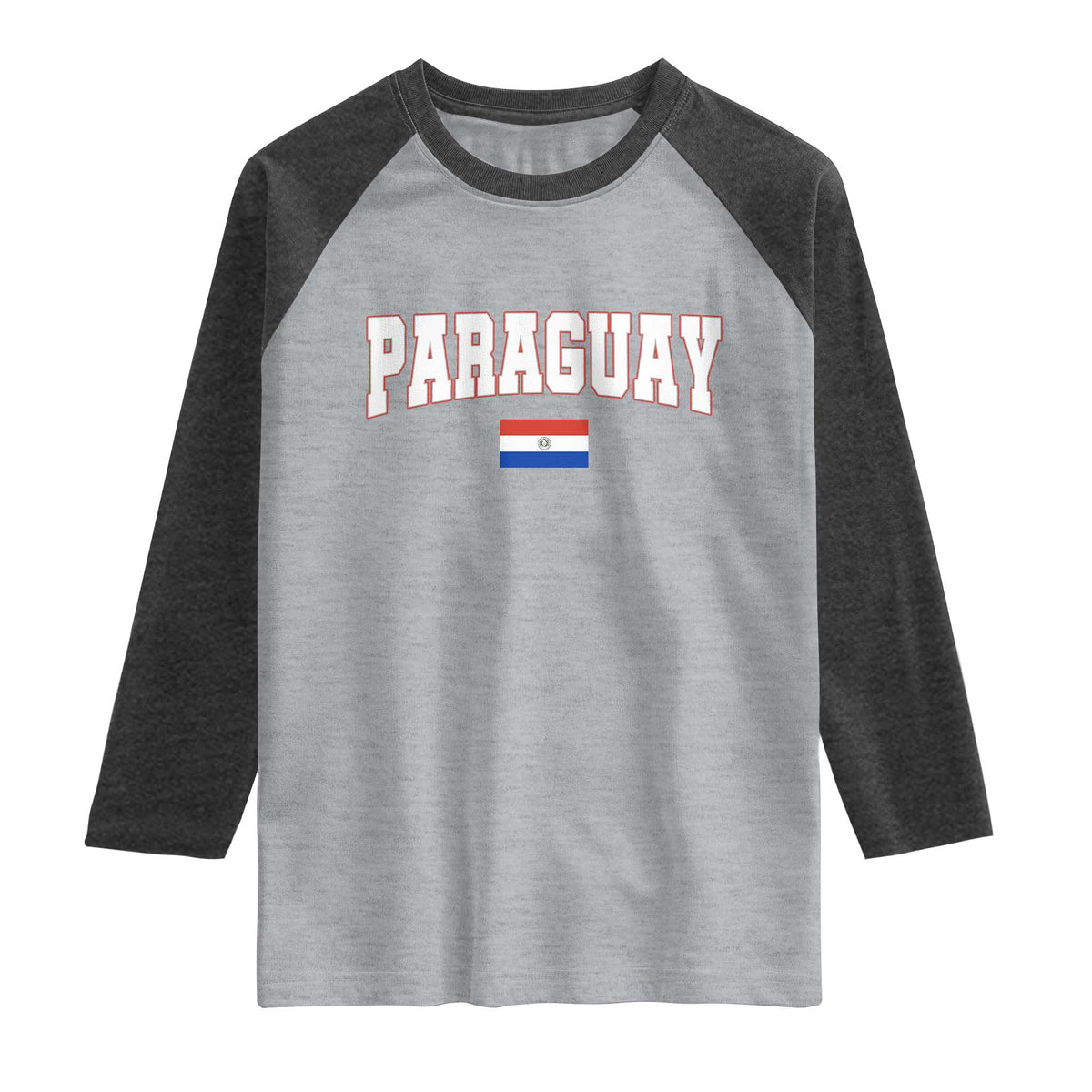 Paraguay Retro Athletic Varsity Style Raglan Shirt Paraguaya Flag Country Pride Heritage