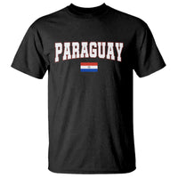 Paraguay Retro Athletic Varsity Style T Shirt Paraguaya Flag Country Pride Heritage