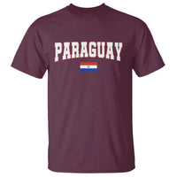 Paraguay Retro Athletic Varsity Style T Shirt Paraguaya Flag Country Pride Heritage