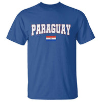 Paraguay Retro Athletic Varsity Style T Shirt Paraguaya Flag Country Pride Heritage