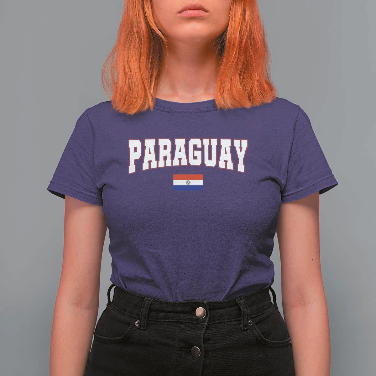 Paraguay Retro Athletic Varsity Style T Shirt For Women Paraguaya Flag Country Pride Heritage