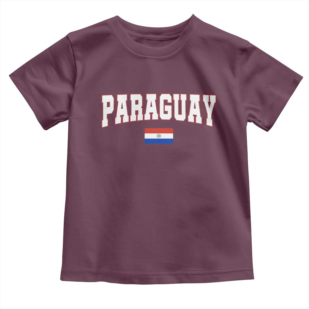 Paraguay Retro Athletic Varsity Style Toddler T Shirt Paraguaya Flag Country Pride Heritage