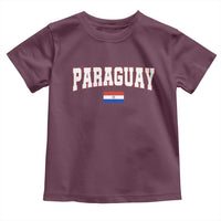 Paraguay Retro Athletic Varsity Style Toddler T Shirt Paraguaya Flag Country Pride Heritage