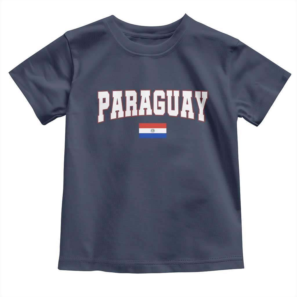 Paraguay Retro Athletic Varsity Style Toddler T Shirt Paraguaya Flag Country Pride Heritage
