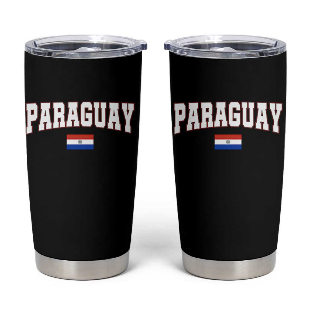 Paraguay Retro Athletic Varsity Style Tumbler Cup Paraguaya Flag Country Pride Heritage