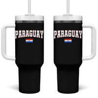 Paraguay Retro Athletic Varsity Style Tumbler With Handle Paraguaya Flag Country Pride Heritage