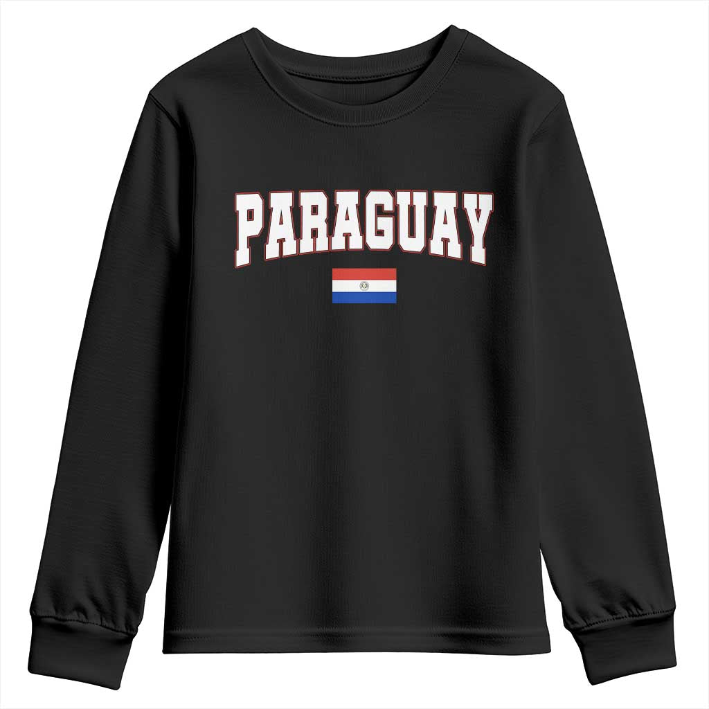 Paraguay Retro Athletic Varsity Style Youth Sweatshirt Paraguaya Flag Country Pride Heritage