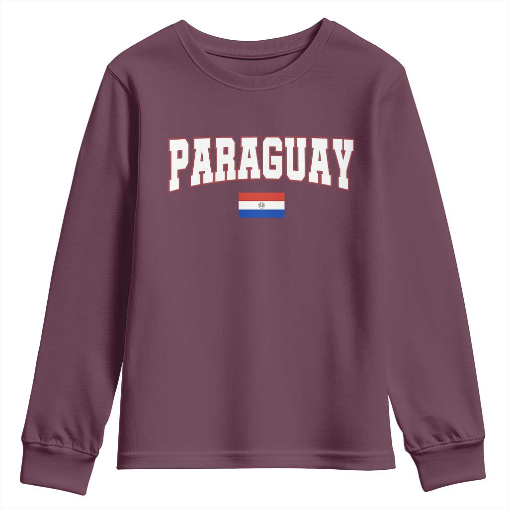 Paraguay Retro Athletic Varsity Style Youth Sweatshirt Paraguaya Flag Country Pride Heritage