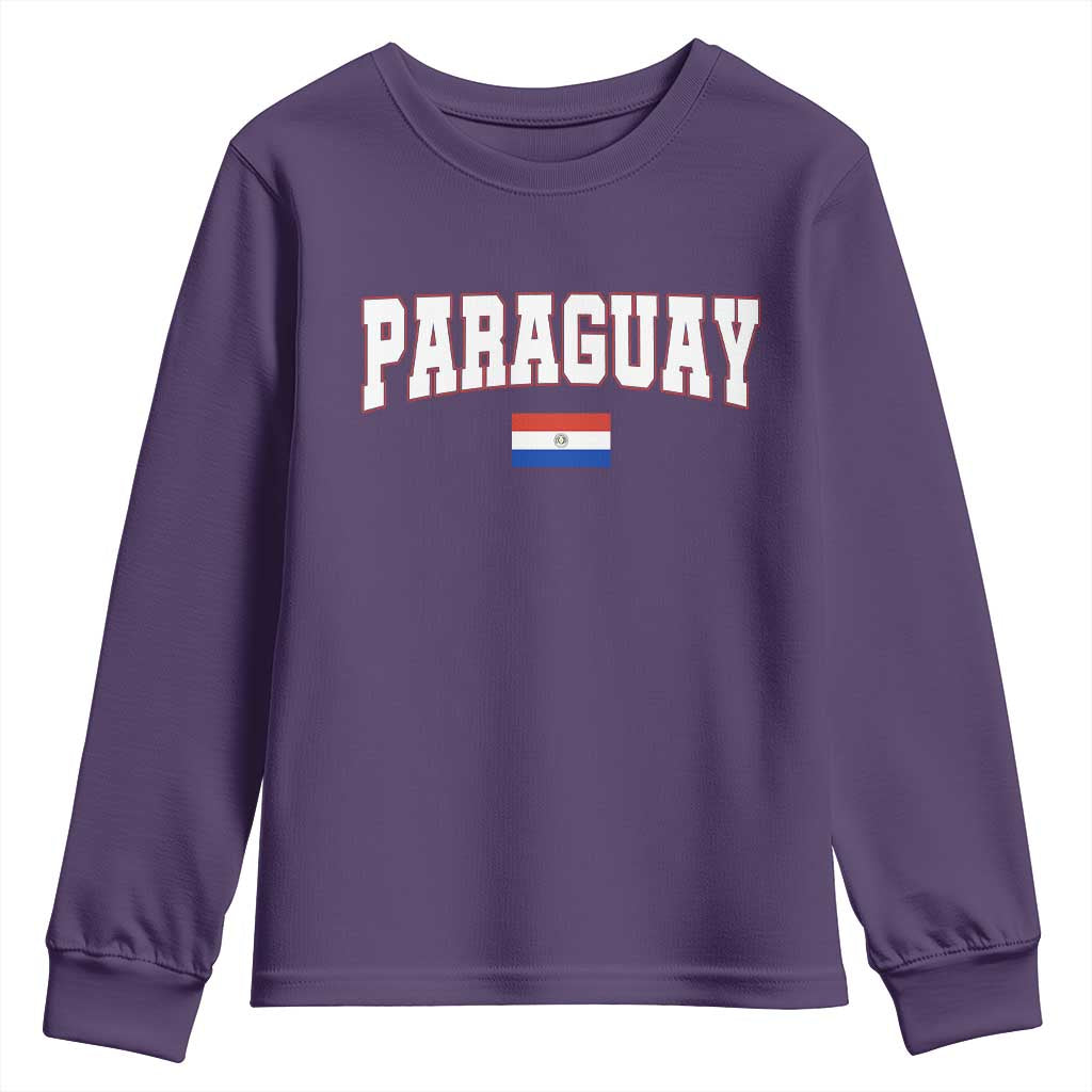 Paraguay Retro Athletic Varsity Style Youth Sweatshirt Paraguaya Flag Country Pride Heritage