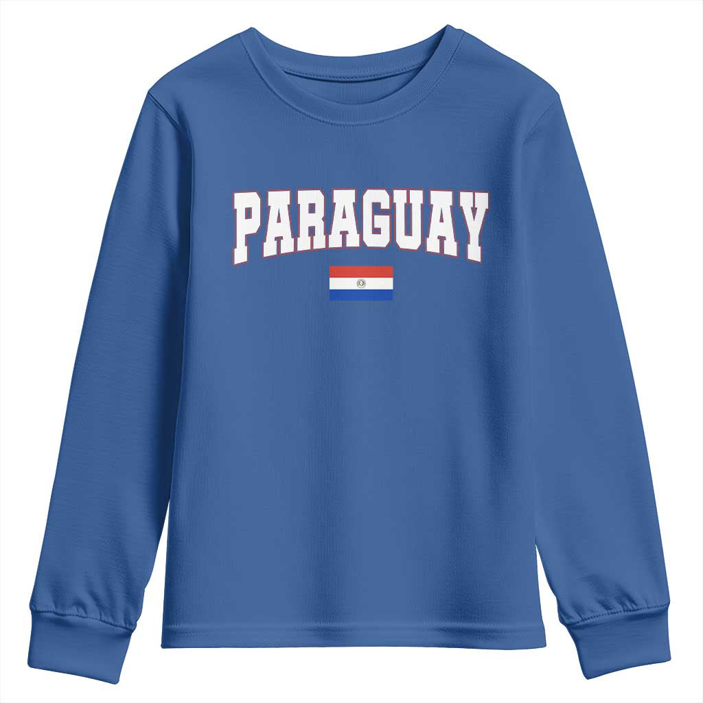 Paraguay Retro Athletic Varsity Style Youth Sweatshirt Paraguaya Flag Country Pride Heritage