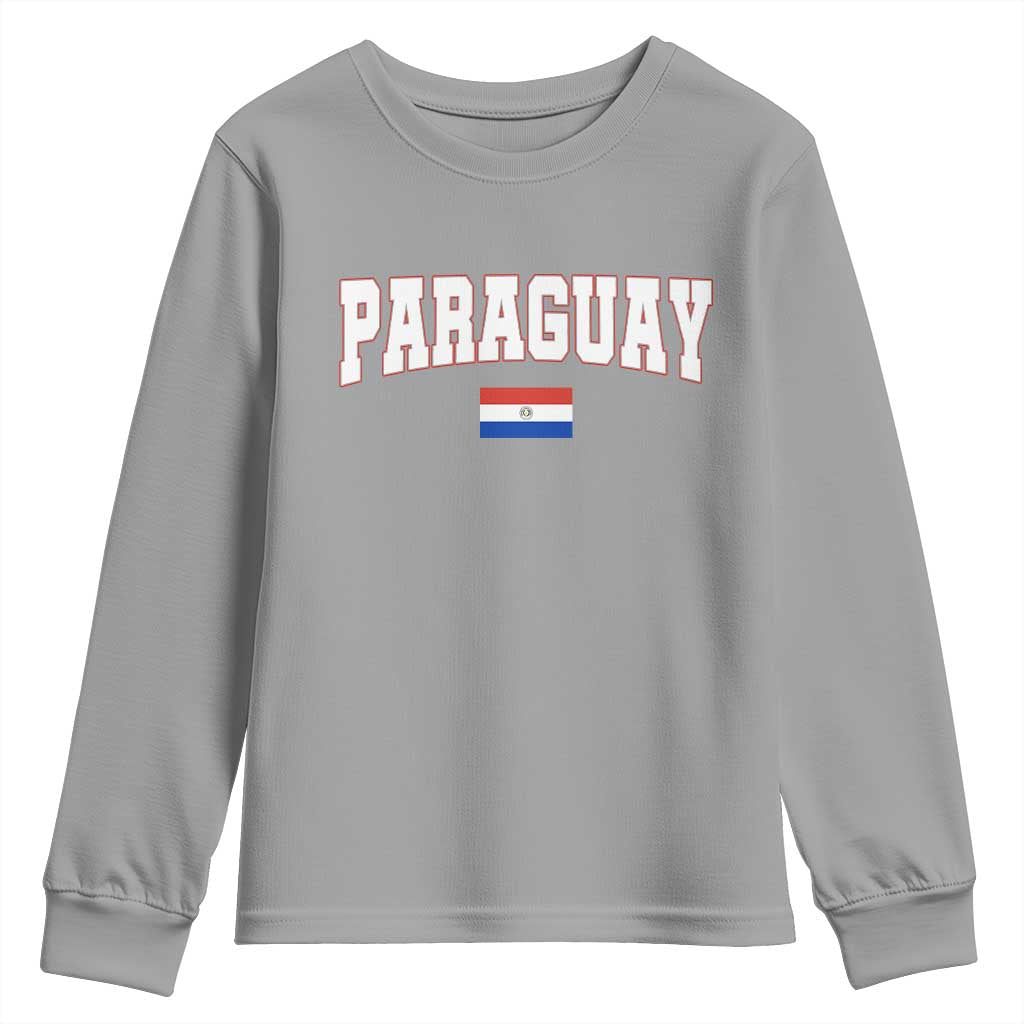 Paraguay Retro Athletic Varsity Style Youth Sweatshirt Paraguaya Flag Country Pride Heritage