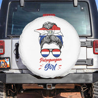 Proud Paraguayan Girl Messy Bun Bandana Aviator Sunglasses Spare Tire Cover Paraguay Heritage Roots HispanicLatina Pride