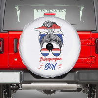 Proud Paraguayan Girl Messy Bun Bandana Aviator Sunglasses Spare Tire Cover Paraguay Heritage Roots HispanicLatina Pride