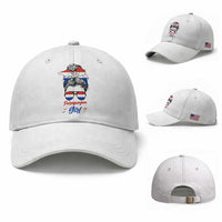 Proud Paraguayan Girl Messy Bun Bandana Aviator Sunglasses Baseball Cap Paraguay Heritage Roots HispanicLatina Pride