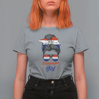 Proud Paraguayan Girl Messy Bun Bandana Aviator Sunglasses T Shirt For Women Paraguay Heritage Roots HispanicLatina Pride