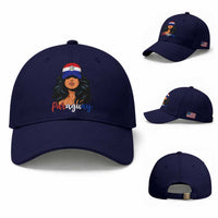 Proud Paraguayan Woman Melanin Curls Afro Latina Baseball Cap Paraguay Flag Roots Hispanic Heritage Pride