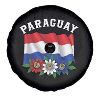 Paraguay Flag Passion Flower Mburucuya Graphic Spare Tire Cover Paraguaya Hispanic Latino Heritage Cultura Pride