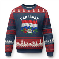 Paraguay Flag Passion Flower Mburucuya Graphic Ugly Christmas Sweater Paraguaya Hispanic Latino Heritage Cultura Pride