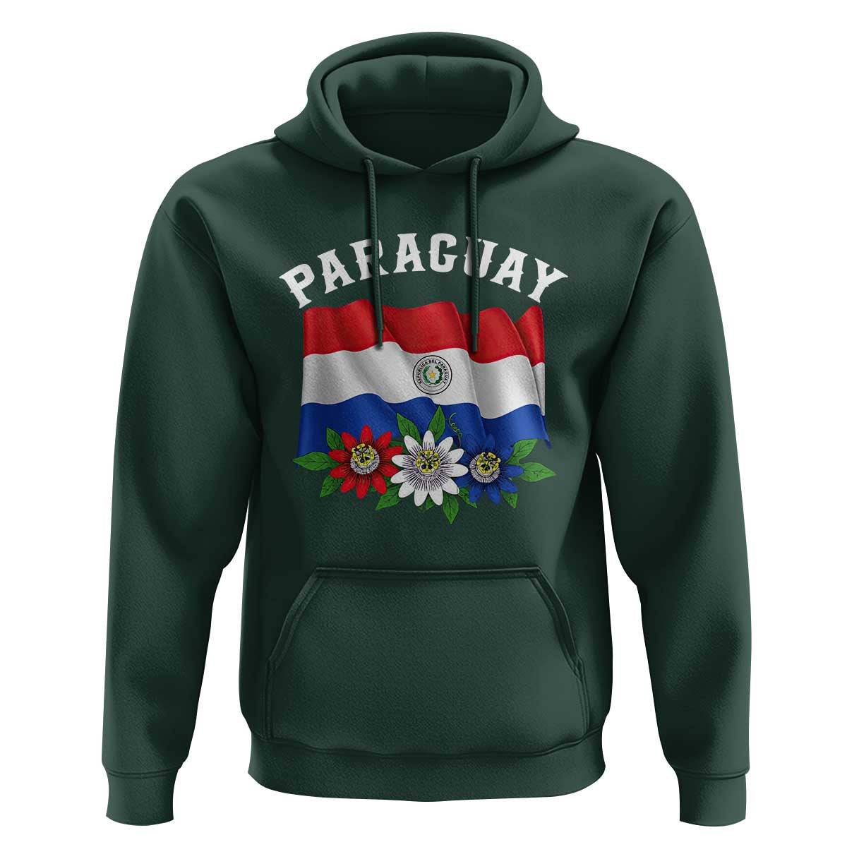 Paraguay Flag Passion Flower Mburucuya Graphic Hoodie Paraguaya Hispanic Latino Heritage Cultura Pride