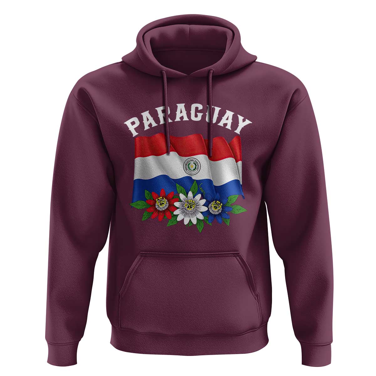 Paraguay Flag Passion Flower Mburucuya Graphic Hoodie Paraguaya Hispanic Latino Heritage Cultura Pride