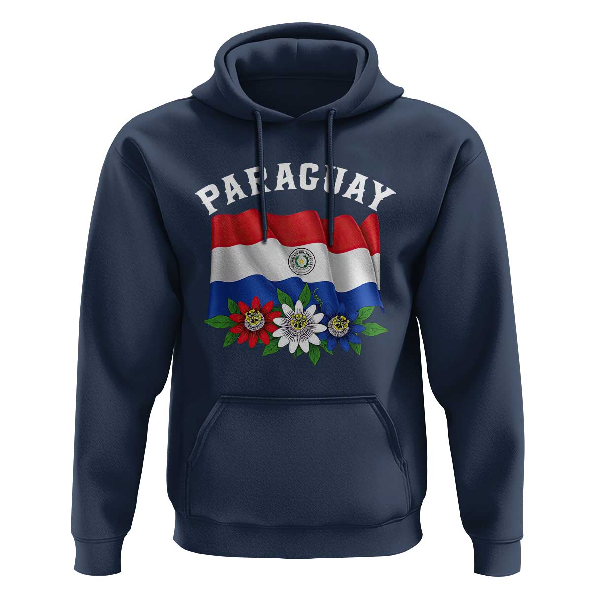Paraguay Flag Passion Flower Mburucuya Graphic Hoodie Paraguaya Hispanic Latino Heritage Cultura Pride