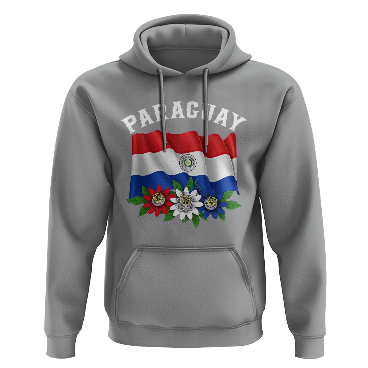 Paraguay Flag Passion Flower Mburucuya Graphic Hoodie Paraguaya Hispanic Latino Heritage Cultura Pride