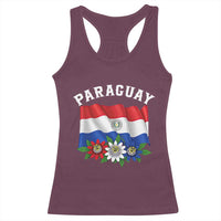 Paraguay Flag Passion Flower Mburucuya Graphic Racerback Tank Top Paraguaya Hispanic Latino Heritage Cultura Pride