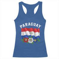 Paraguay Flag Passion Flower Mburucuya Graphic Racerback Tank Top Paraguaya Hispanic Latino Heritage Cultura Pride