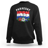 Paraguay Flag Passion Flower Mburucuya Graphic Sweatshirt Paraguaya Hispanic Latino Heritage Cultura Pride