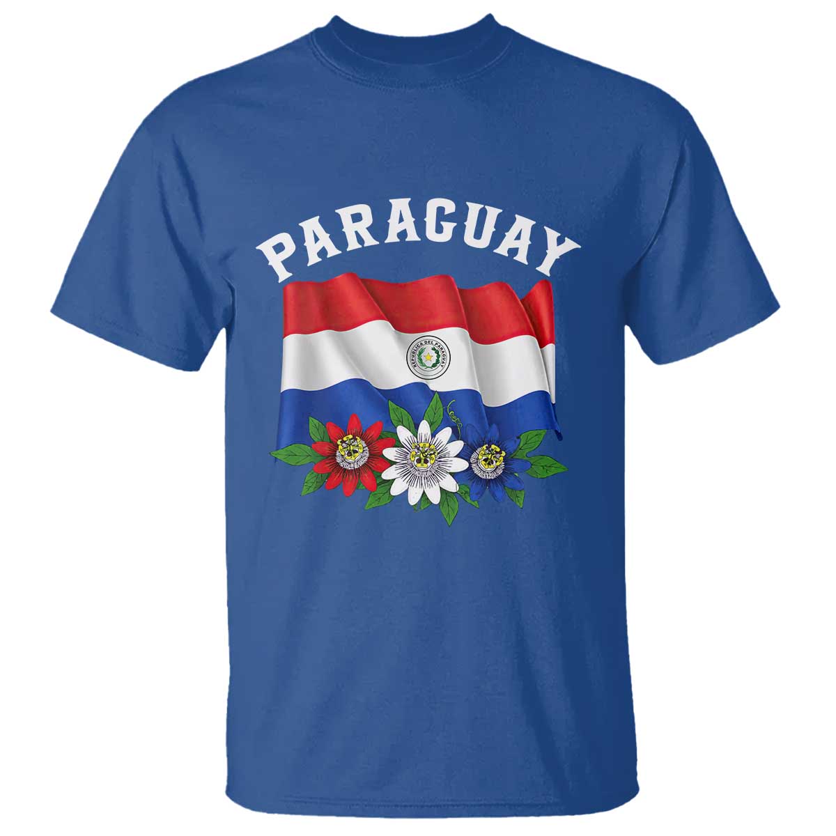 Paraguay Flag Passion Flower Mburucuya Graphic T Shirt Paraguaya Hispanic Latino Heritage Cultura Pride