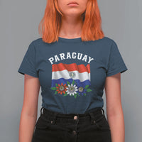Paraguay Flag Passion Flower Mburucuya Graphic T Shirt For Women Paraguaya Hispanic Latino Heritage Cultura Pride